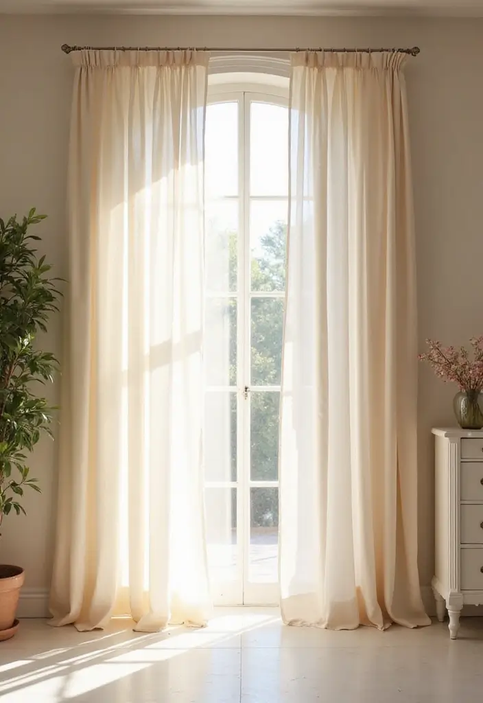 25 Corner Entryway Ideas That Save Space Beautifully 11 25 Corner Entryway Ideas That Save Space Beautifully - 11. Light and Airy Curtains