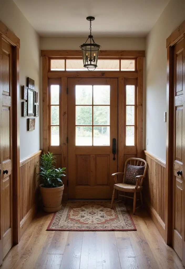 29 Wainscoting Entryway Ideas That Add Instant Character 11 29 Wainscoting Entryway Ideas That Add Instant Character - 11. Rustic Barn Wood Wainscoting