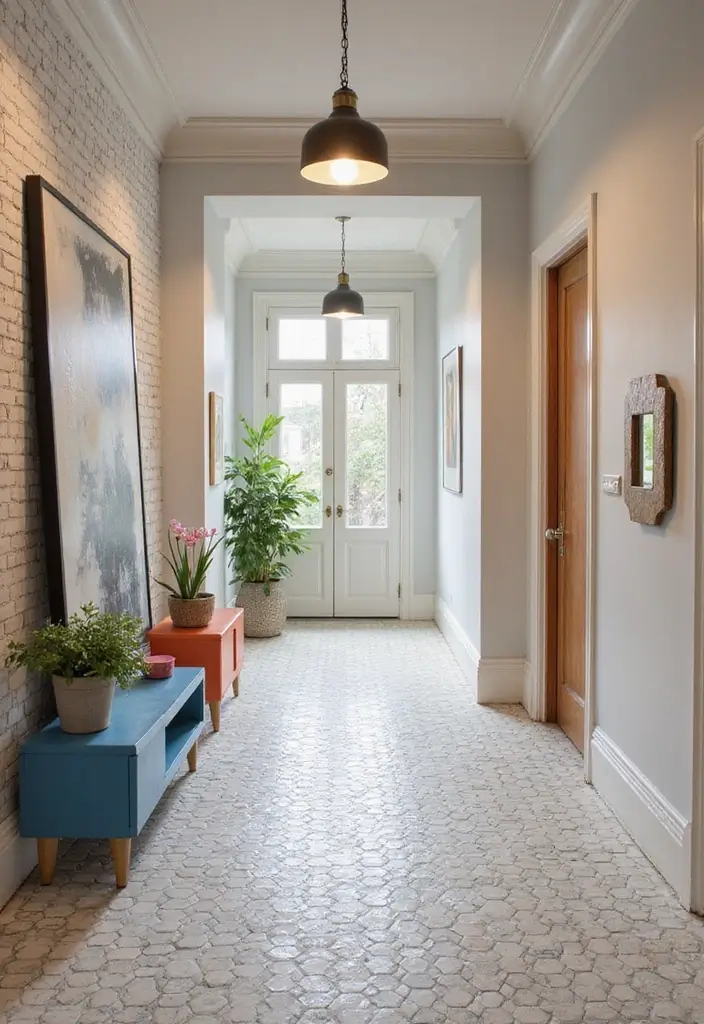 27 Tiled Hallway Inspirations That Add Personality 14 27 Tiled Hallway Inspirations That Add Personality - 14. Classic Hexagonal Tiles
