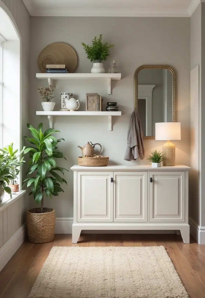 28 Mid Century Modern Entryway Styles That Look Timeless 16 28 Mid Century Modern Entryway Styles That Look Timeless - 16. Wall-Mounted Storage