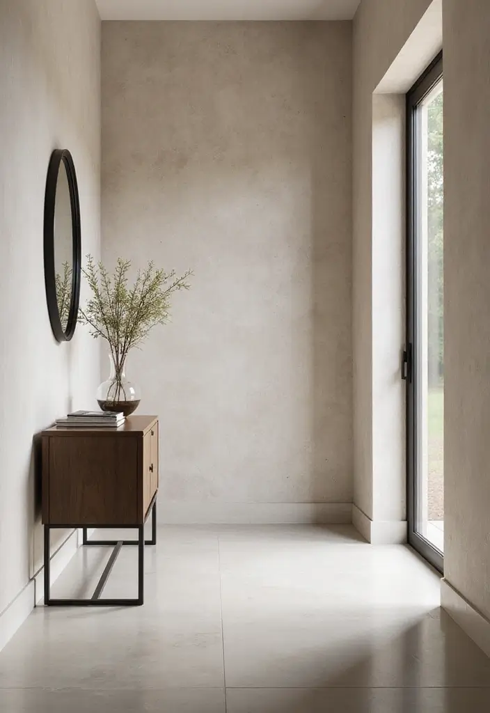 30 Wallpaper Hallway Ideas That Make a Bold Statement 16 30 Wallpaper Hallway Ideas That Make a Bold Statement - 16. Minimalist Textures