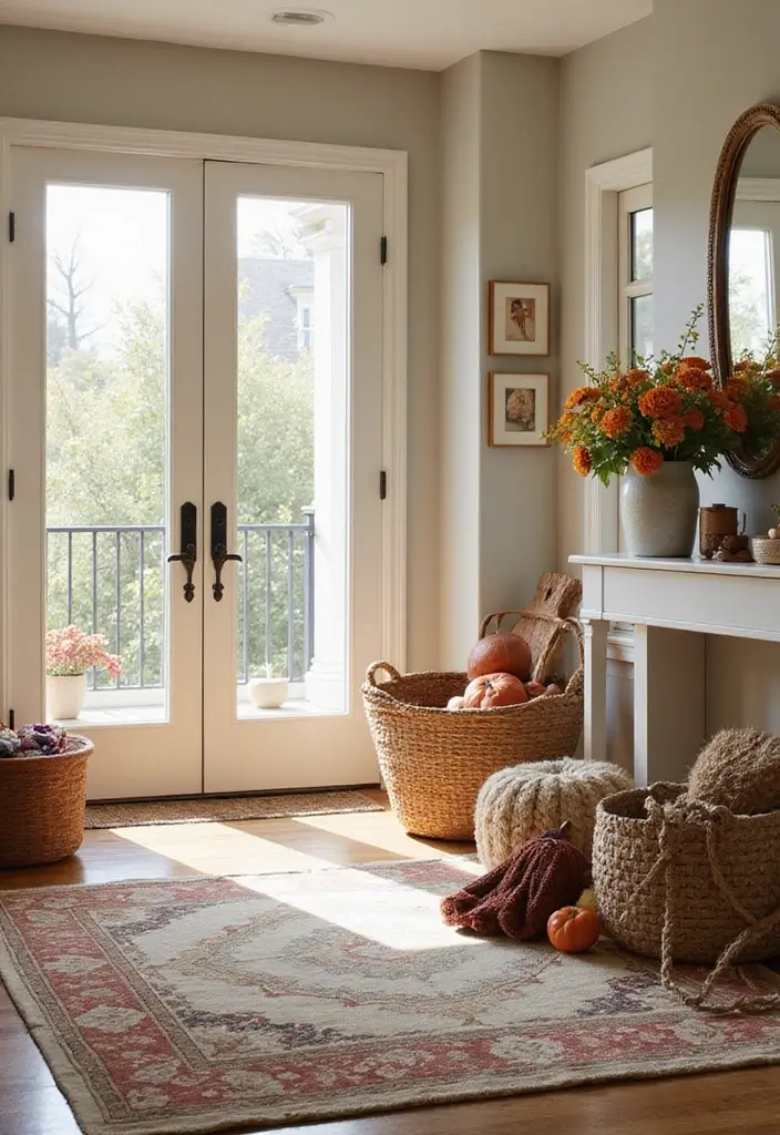 28 Mid Century Modern Entryway Styles That Look Timeless 17 28 Mid Century Modern Entryway Styles That Look Timeless - 17. Seasonal Decor