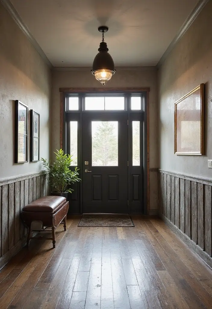 29 Wainscoting Entryway Ideas That Add Instant Character 17 29 Wainscoting Entryway Ideas That Add Instant Character - 17. Industrial Wainscoting