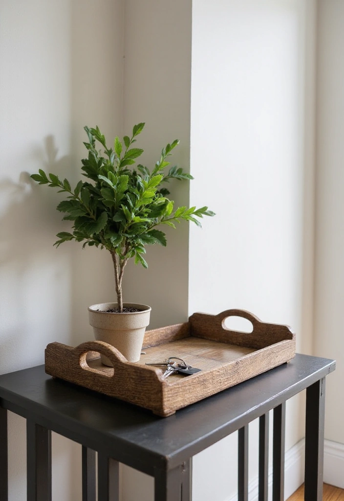 25 Corner Entryway Ideas That Save Space Beautifully 18 25 Corner Entryway Ideas That Save Space Beautifully - 18. Simple Decorative Tray