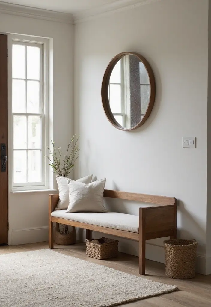 28 Mid Century Modern Entryway Styles That Look Timeless 18 28 Mid Century Modern Entryway Styles That Look Timeless - 18. Functional Benches