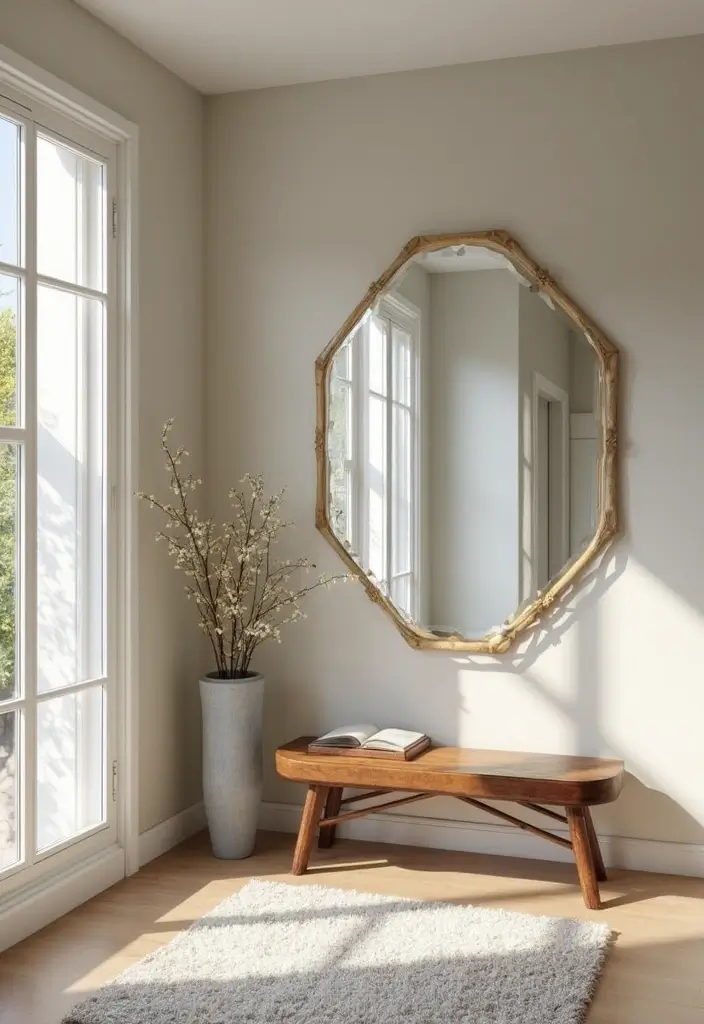 28 Mid Century Modern Entryway Styles That Look Timeless 19 28 Mid Century Modern Entryway Styles That Look Timeless - 19. Large Mirrors