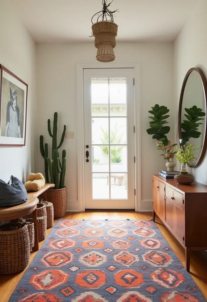 28 Mid Century Modern Entryway Styles That Look Timeless 2 28 Mid Century Modern Entryway Styles That Look Timeless - 2. Geometric Patterns