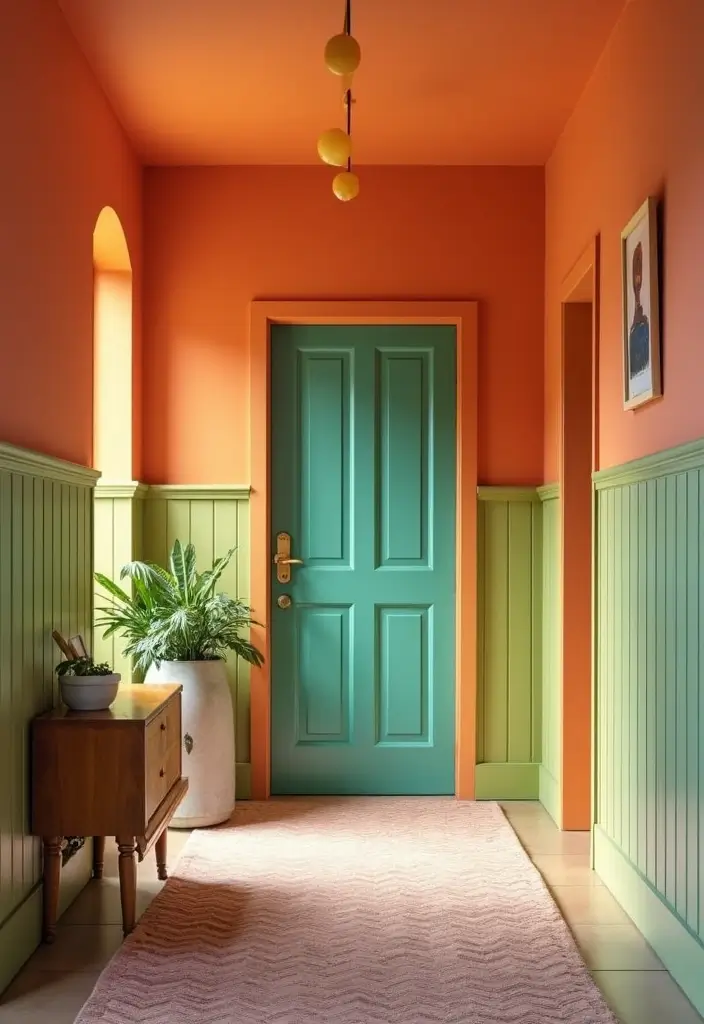 29 Wainscoting Entryway Ideas That Add Instant Character 2 29 Wainscoting Entryway Ideas That Add Instant Character - 2. Bold Colored Wainscoting