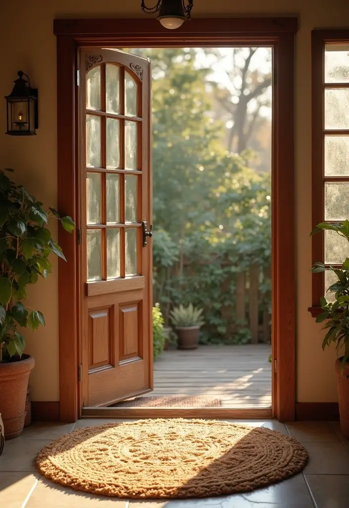 25 Corner Entryway Ideas That Save Space Beautifully 21 25 Corner Entryway Ideas That Save Space Beautifully - 21. Cozy Doormat