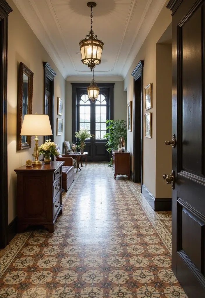 27 Tiled Hallway Inspirations That Add Personality 22 27 Tiled Hallway Inspirations That Add Personality - 22. Elegant Victorian Tiles