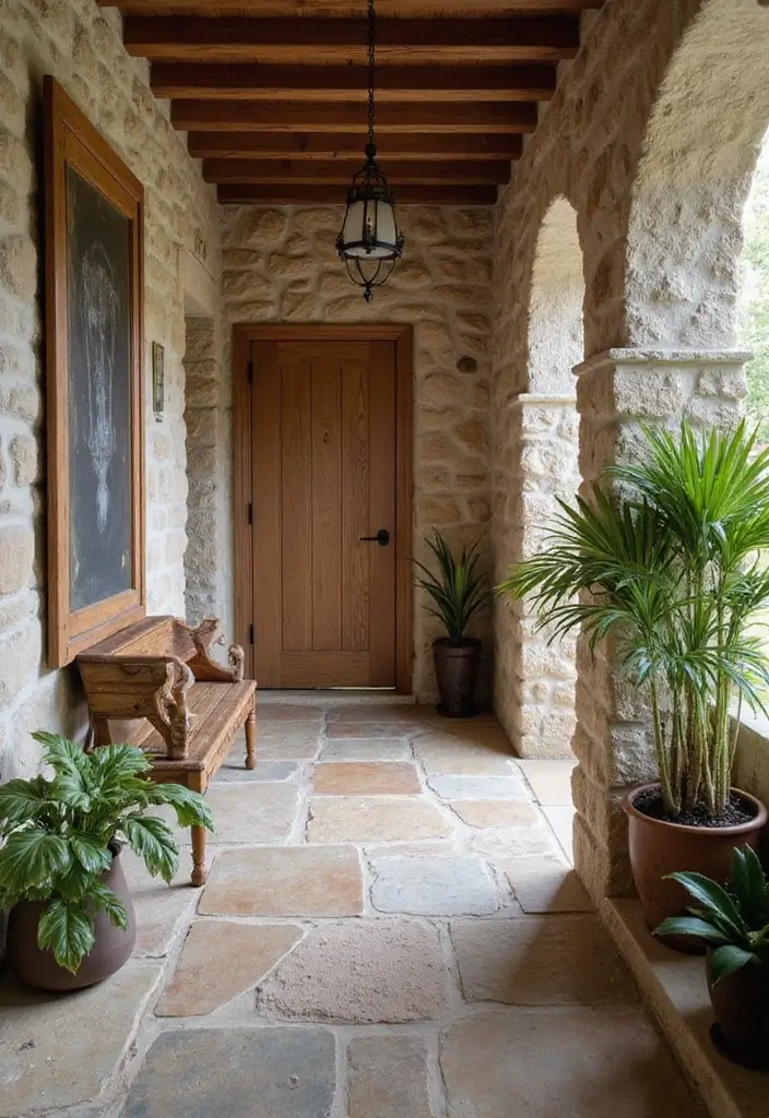 27 Tiled Hallway Inspirations That Add Personality 24 27 Tiled Hallway Inspirations That Add Personality - 24. Textured Stone Tiles