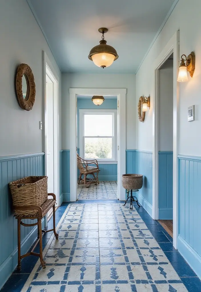 27 Tiled Hallway Inspirations That Add Personality 25 27 Tiled Hallway Inspirations That Add Personality - 25. Nautical Inspired Tiles