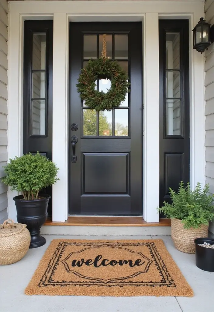 25 Apartment Entryway Ideas That Work in Tight Spaces 12 25 Apartment Entryway Ideas That Work in Tight Spaces - 12. Personalized Welcome Mat