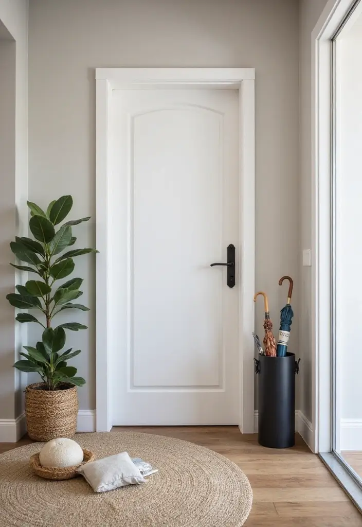 25 Apartment Entryway Ideas That Work in Tight Spaces 15 25 Apartment Entryway Ideas That Work in Tight Spaces - 15. Compact Umbrella Stands