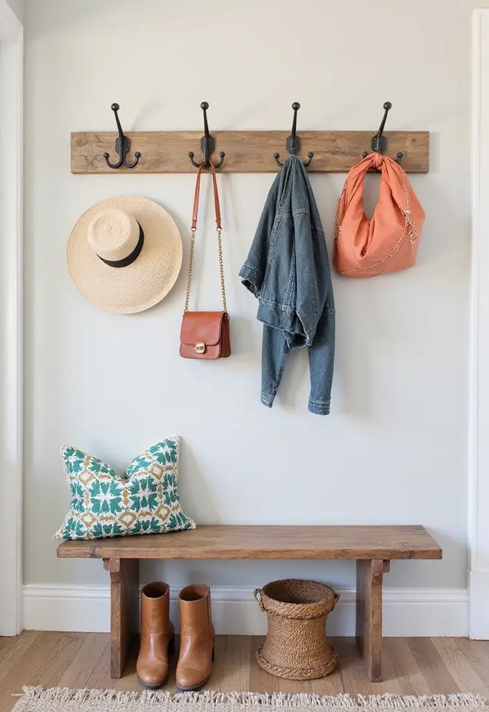 25 Entry Hallway Ideas That Feel Inviting and Functional 2 25 Entry Hallway Ideas That Feel Inviting and Functional - 2. Clever Hooks and Racks