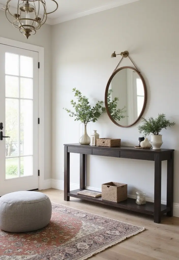 25 Entry Hallway Ideas That Feel Inviting and Functional 7 25 Entry Hallway Ideas That Feel Inviting and Functional - 7. Multi-Purpose Furnishings