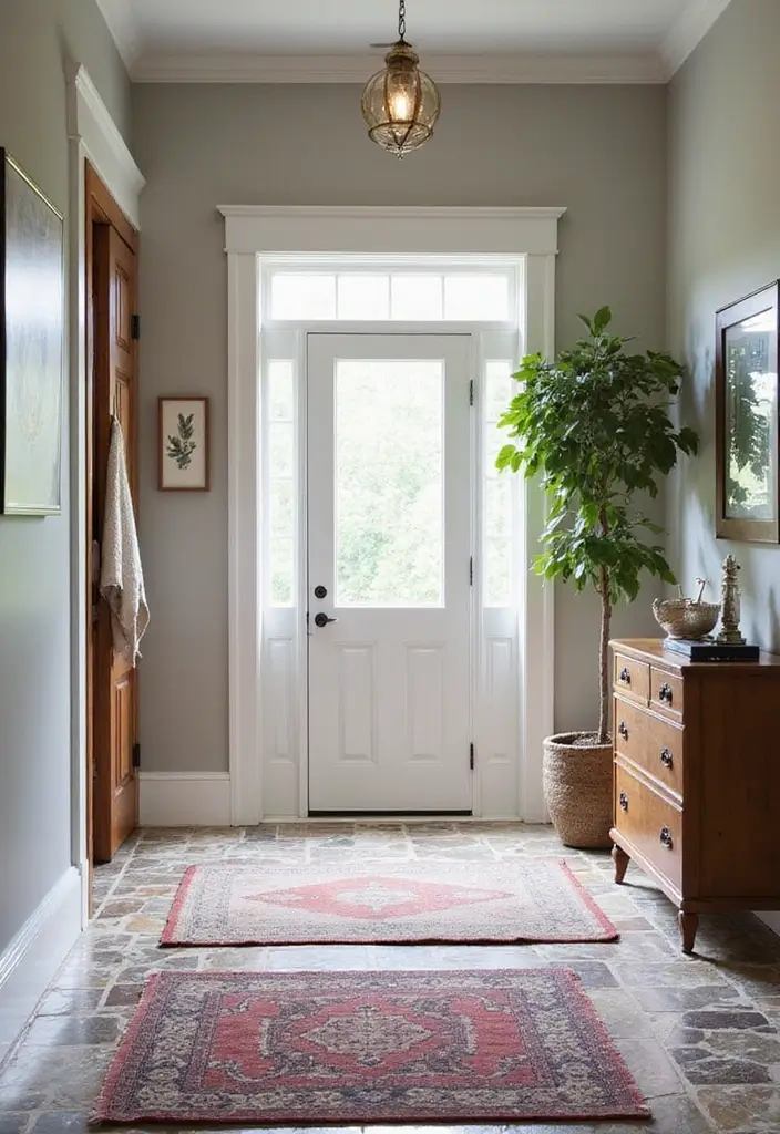 25 Entry Hallway Ideas That Feel Inviting and Functional 8 25 Entry Hallway Ideas That Feel Inviting and Functional - 8. Creative Flooring