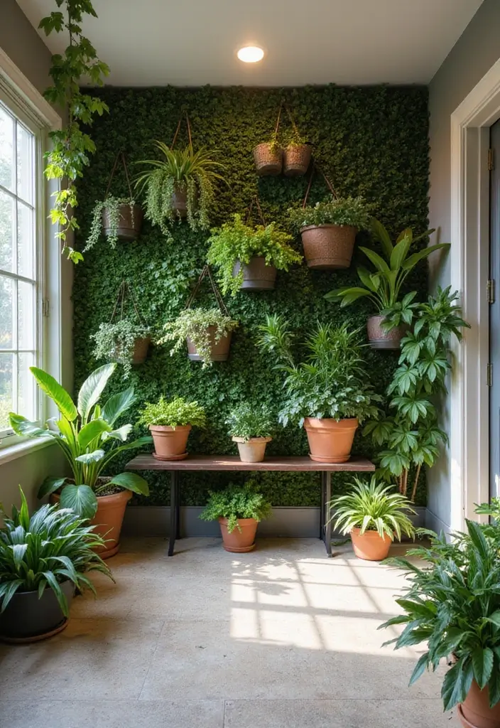 25 Entry Hallway Ideas That Feel Inviting and Functional 9 25 Entry Hallway Ideas That Feel Inviting and Functional - 9. Vertical Gardens