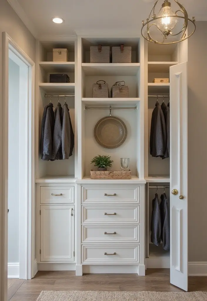 25 Entryway Closet Ideas That Maximize Storage 16 25 Entryway Closet Ideas That Maximize Storage - 16. Custom Closet Systems