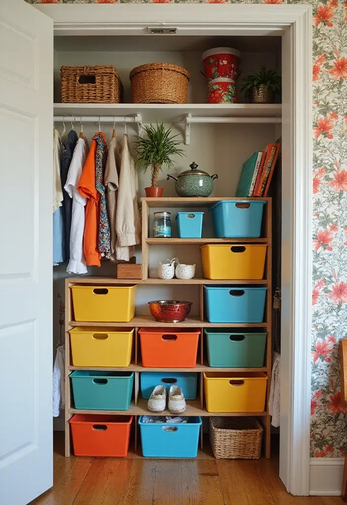 25 Entryway Closet Ideas That Maximize Storage 21 25 Entryway Closet Ideas That Maximize Storage - 21. Smart Use of Color and Texture