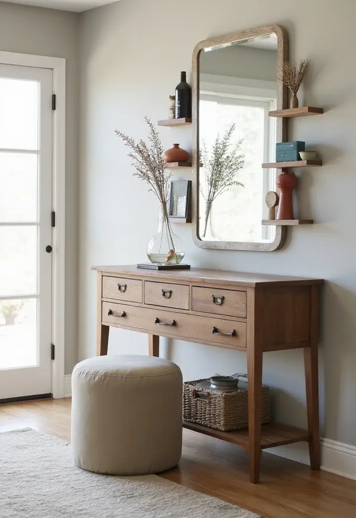 25 Entryway Design Ideas That Balance Form and Function - 8. Multi-Purpose Furniture