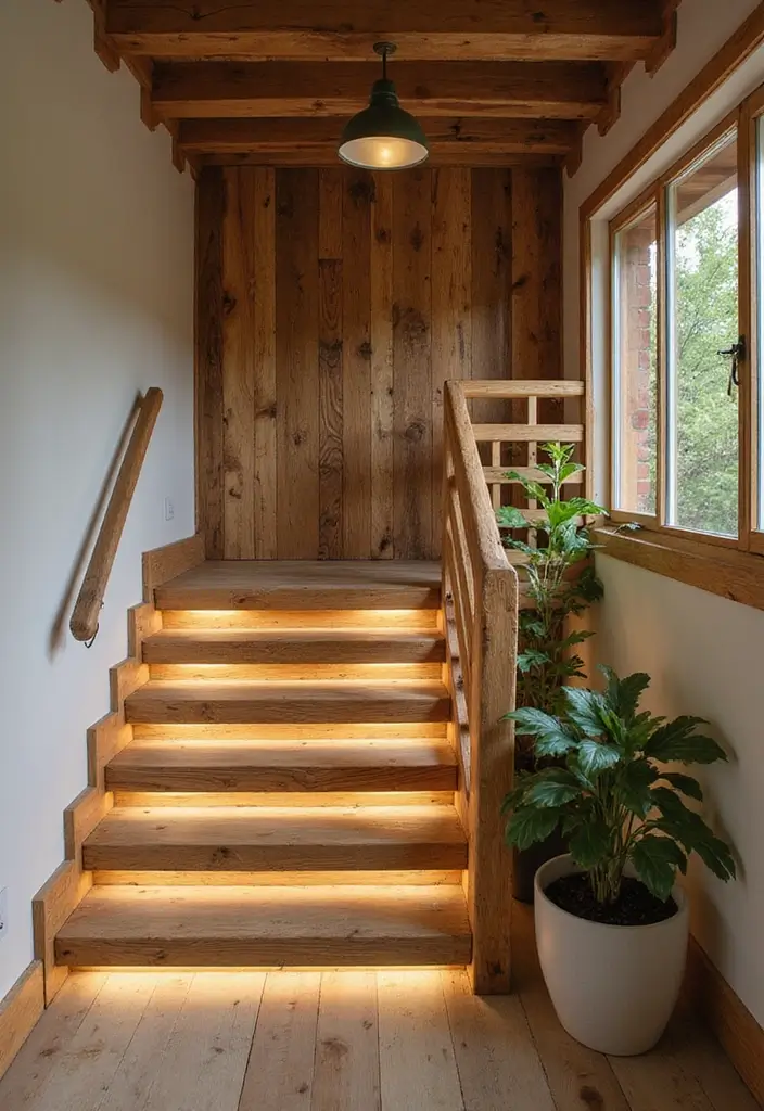 25 Entryway Stairs Designs That Blend Style and Function 16 25 Entryway Stairs Designs That Blend Style and Function - 16. Eco-Friendly Designs