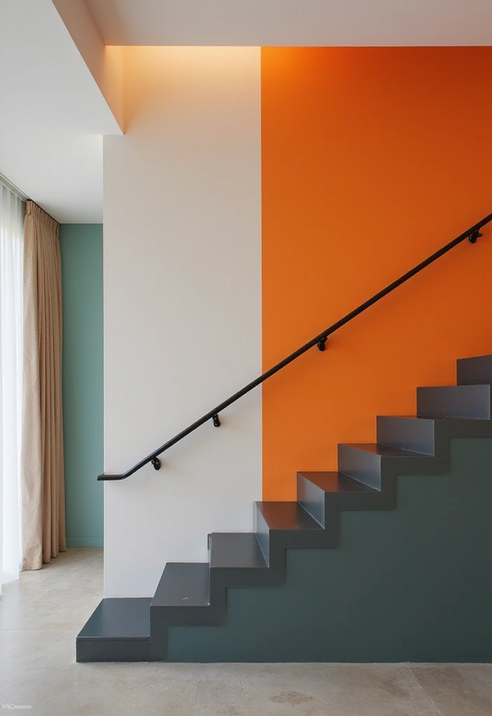 25 Entryway Stairs Designs That Blend Style and Function 18 25 Entryway Stairs Designs That Blend Style and Function - 18. Two-Tone Trends