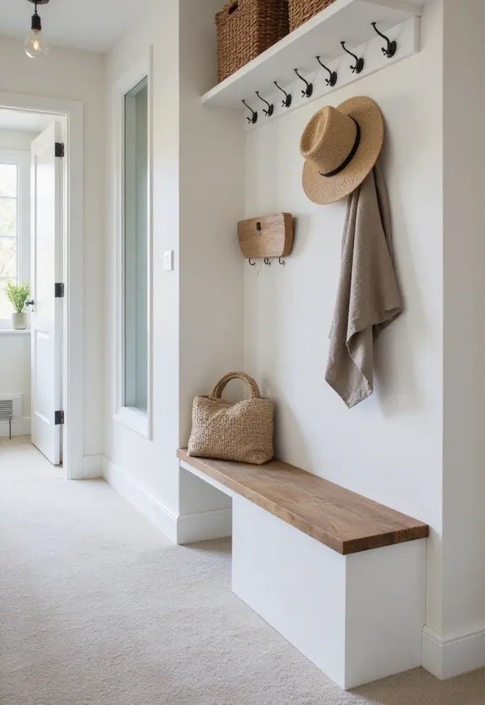 25 Hallway Ideas Modern That Feel Sleek and Trendy 12 25 Hallway Ideas Modern That Feel Sleek and Trendy - 12. Decorative Hooks and Racks