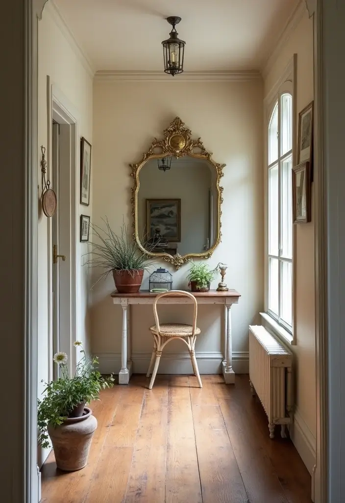 25 Hallway Ideas Modern That Feel Sleek and Trendy 17 25 Hallway Ideas Modern That Feel Sleek and Trendy - 17. Vintage Finds