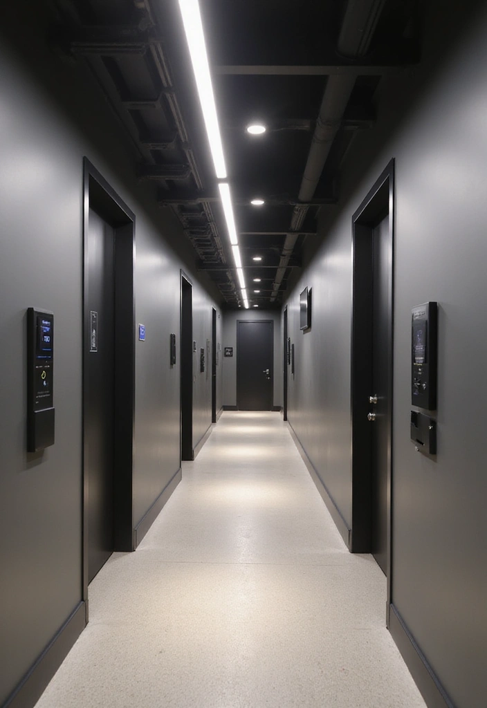 25 Hallway Ideas Modern That Feel Sleek and Trendy 18 25 Hallway Ideas Modern That Feel Sleek and Trendy - 18. Tech-Friendly Spaces