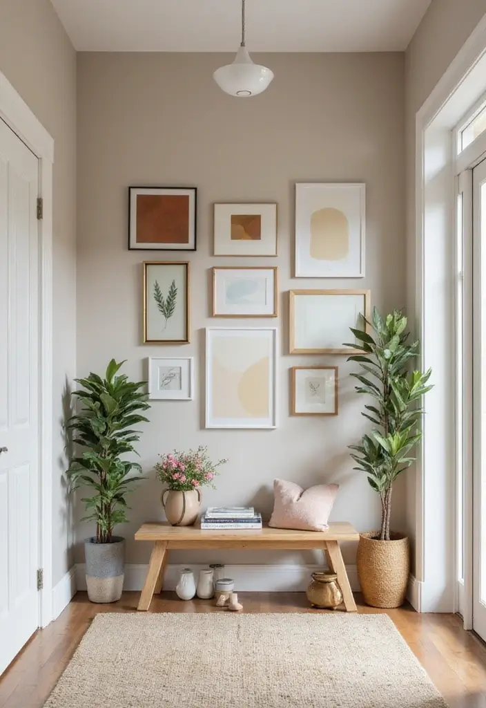 25 Hallway Ideas Modern That Feel Sleek and Trendy 2 25 Hallway Ideas Modern That Feel Sleek and Trendy - 2. Artistic Gallery Wall