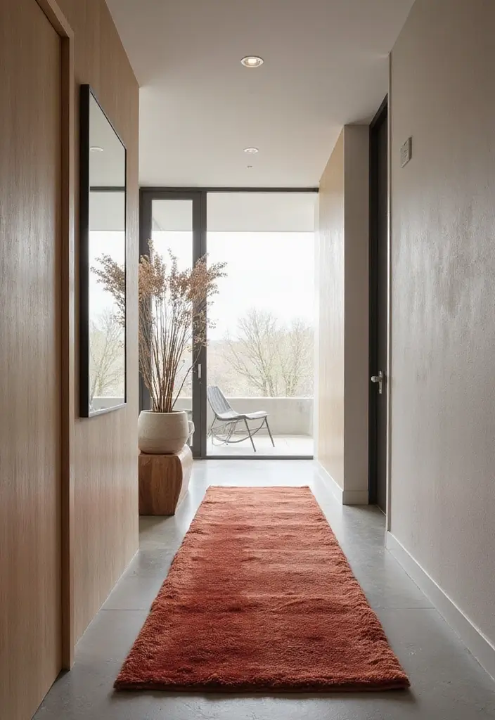 25 Hallway Ideas Modern That Feel Sleek and Trendy 4 25 Hallway Ideas Modern That Feel Sleek and Trendy - 4. Luxurious Runner Rugs