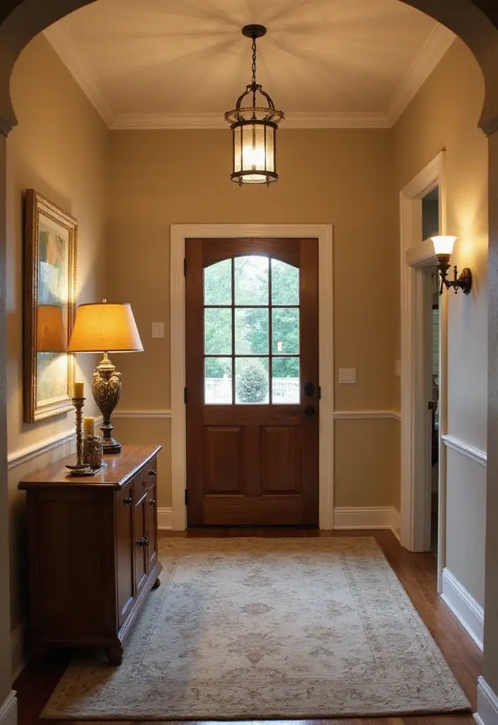 25 Open Entryway Ideas That Blend Rooms Seamlessly 16 25 Open Entryway Ideas That Blend Rooms Seamlessly - 16. Layered Lighting Techniques