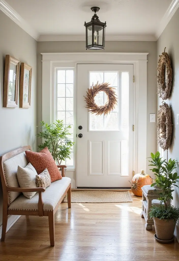 25 Open Entryway Ideas That Blend Rooms Seamlessly 20 25 Open Entryway Ideas That Blend Rooms Seamlessly - 20. Seasonal Decor Updates