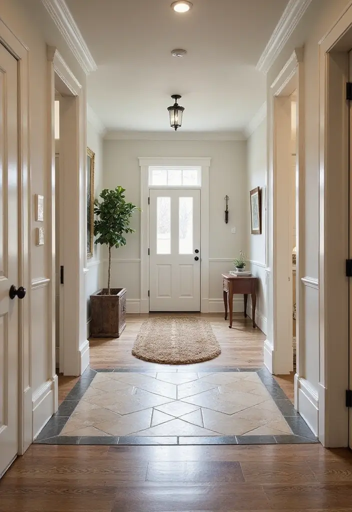 25 Open Entryway Ideas That Blend Rooms Seamlessly 5 25 Open Entryway Ideas That Blend Rooms Seamlessly - 5. Transition with Flooring