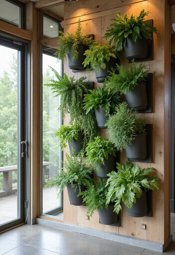 26 Entryway Wall Ideas That Turn Blank Spaces into Features 10 26 Entryway Wall Ideas That Turn Blank Spaces into Features - 10. Vertical Garden Display