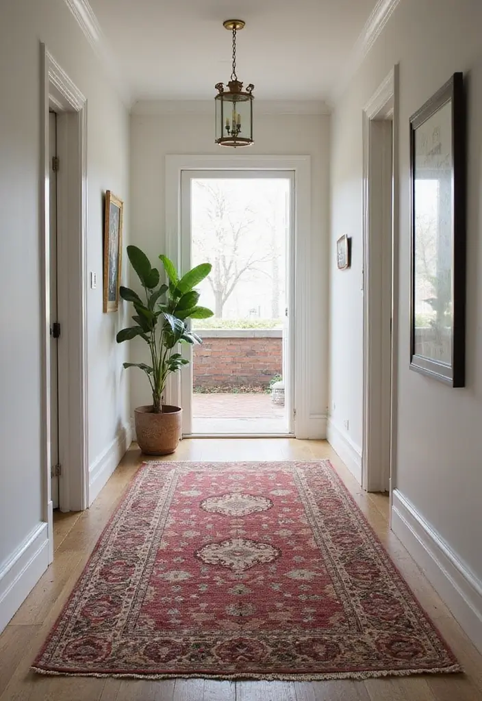 26 Narrow Entryway Decor Hacks to Add Style Instantly 10 26 Narrow Entryway Decor Hacks to Add Style Instantly - 10. Layered Rugs