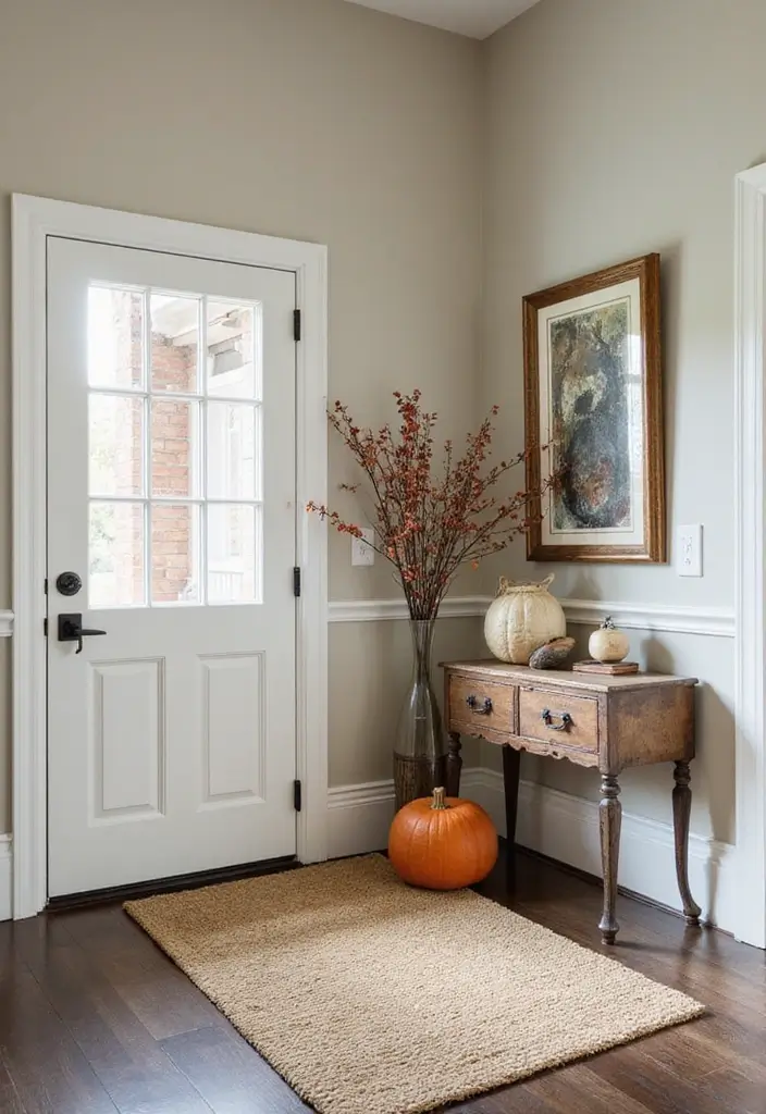 26 Narrow Entryway Decor Hacks to Add Style Instantly 11 26 Narrow Entryway Decor Hacks to Add Style Instantly - 11. Seasonal Decor Swaps