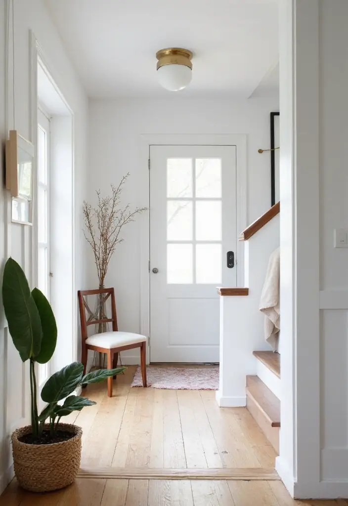 26 Narrow Entryway Decor Hacks to Add Style Instantly 12 26 Narrow Entryway Decor Hacks to Add Style Instantly - 12. Minimalist Approach