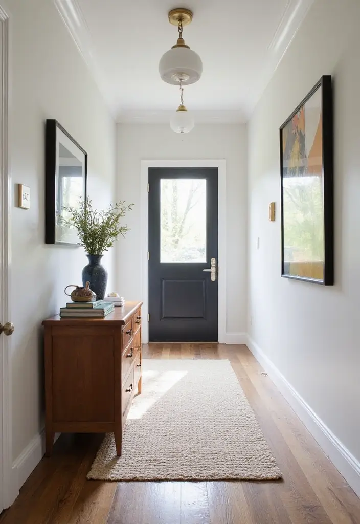 26 Narrow Entryway Decor Hacks to Add Style Instantly 21 26 Narrow Entryway Decor Hacks to Add Style Instantly - 21. Statement Furniture Accent