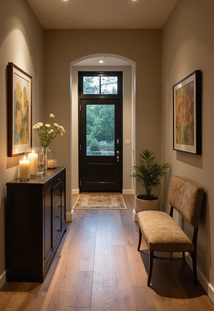 26 Narrow Entryway Decor Hacks to Add Style Instantly 26 26 Narrow Entryway Decor Hacks to Add Style Instantly - 26. Create a Welcoming Scent