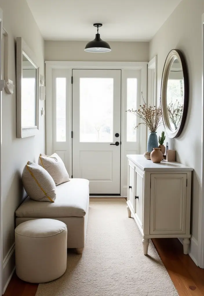 26 Narrow Entryway Decor Hacks to Add Style Instantly 4 26 Narrow Entryway Decor Hacks to Add Style Instantly - 4. Multi-functional Furniture