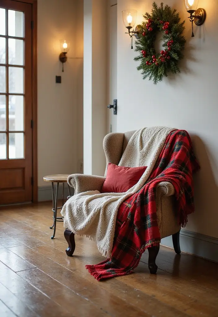 27 Christmas Hallway Decor Ideas That Spark Holiday Magic 24 27 Christmas Hallway Decor Ideas That Spark Holiday Magic - 24. Holiday-Themed Throw Blankets