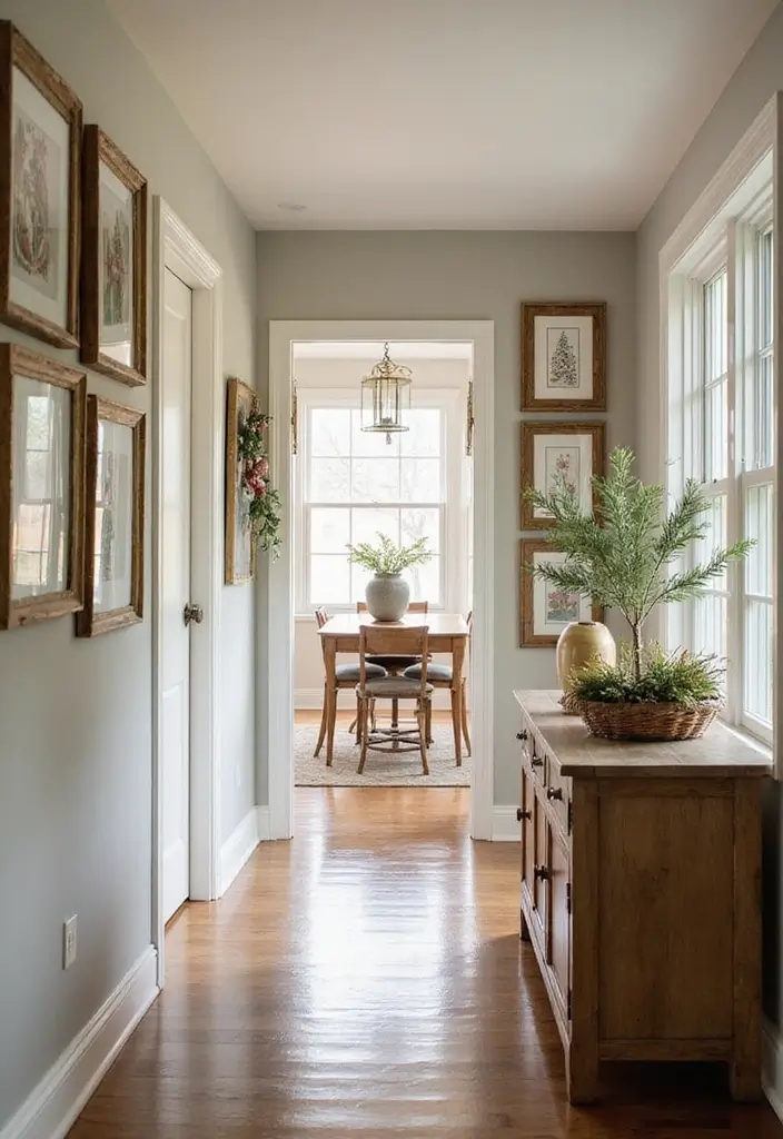 27 Christmas Hallway Decor Ideas That Spark Holiday Magic 6 27 Christmas Hallway Decor Ideas That Spark Holiday Magic - 6. Holiday-Themed Art