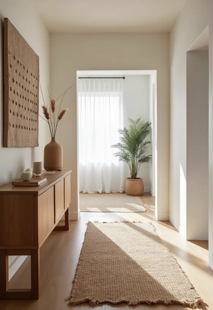 27 End of Hallway Decor Tricks That Make a Statement 10 27 End of Hallway Decor Tricks That Make a Statement - 10. Layered Textures