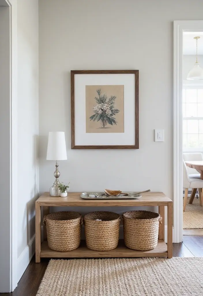 27 End of Hallway Decor Tricks That Make a Statement 11 27 End of Hallway Decor Tricks That Make a Statement - 11. Decorative Storage Solutions