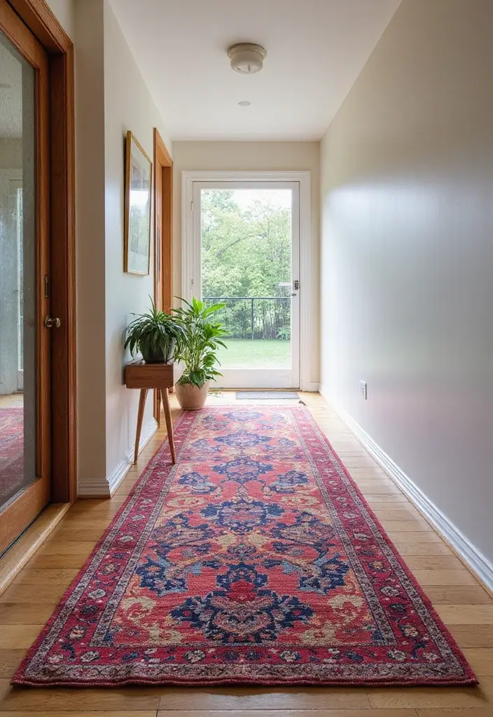 27 End of Hallway Decor Tricks That Make a Statement 14 27 End of Hallway Decor Tricks That Make a Statement - 14. Bold Area Rugs