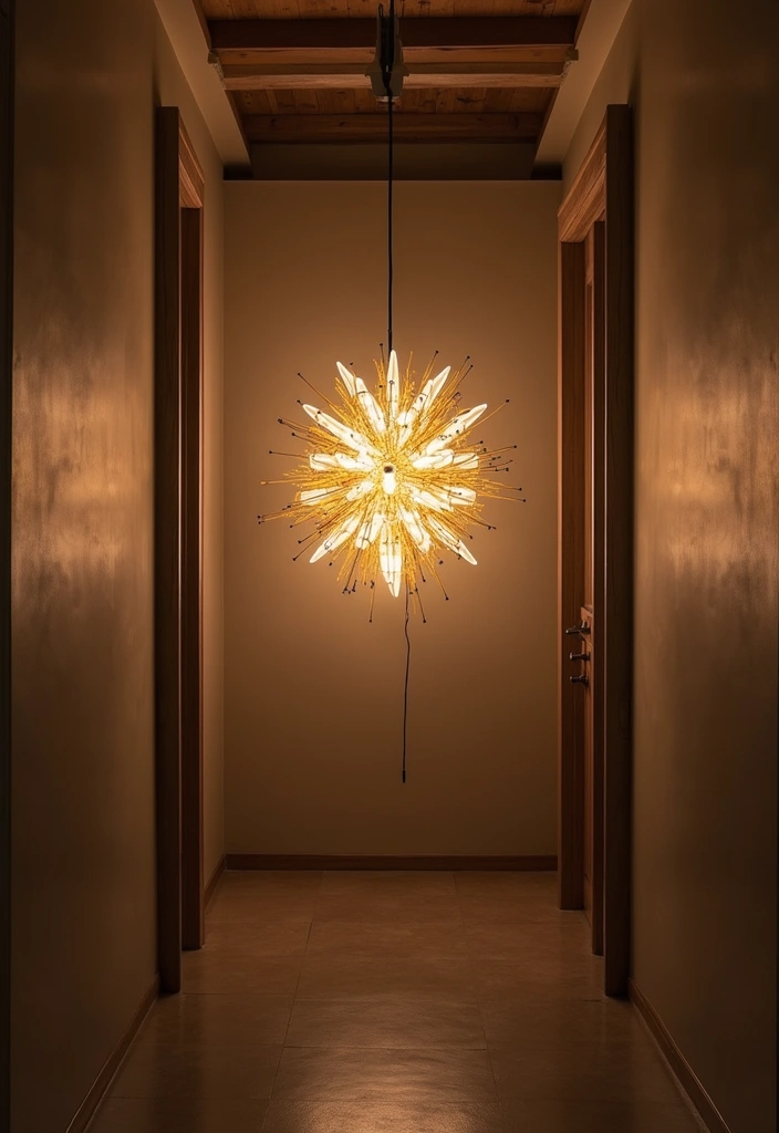 27 End of Hallway Decor Tricks That Make a Statement 15 27 End of Hallway Decor Tricks That Make a Statement - 15. Artful Light Fixtures
