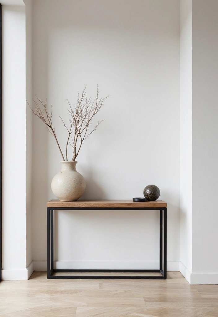 27 End of Hallway Decor Tricks That Make a Statement 16 27 End of Hallway Decor Tricks That Make a Statement - 16. Keep it Minimal with a Console Table