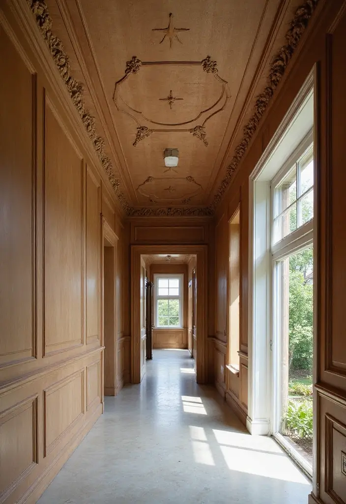 27 End of Hallway Decor Tricks That Make a Statement 22 27 End of Hallway Decor Tricks That Make a Statement - 22. Interesting Ceiling Treatments